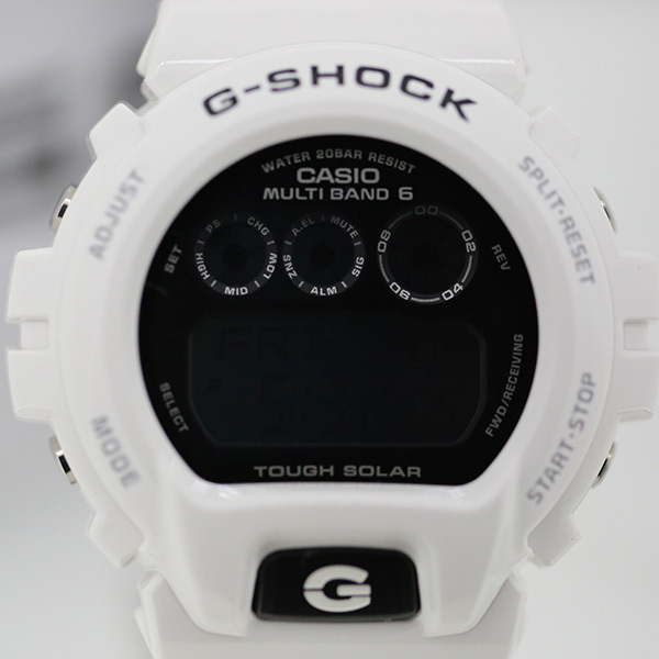 新款casio卡西欧g-shock黑白系列限量电波手表gw-6900