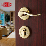 美国多灵 欧式现代简约PVD金 室内房门锁具纯铜锁芯门锁 薇薇安