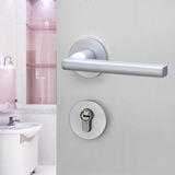 卡迪龙 门锁 现代简约 白色室内欧式门锁 分体房门锁 执手锁具