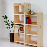 特价实木书柜-实木组装书柜-松木书架-实木置物架