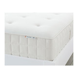 希勒斯托 袋装弹簧床垫, 硬型,中等硬度  白色  专业宜家代购