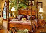 品牌经典美式床实木床 欧式双人床高档别墅双人床 实木雕刻 特价