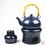 工夫茶煮茶炉 酒精炉 陶瓷彩釉 含煮炉酒精灯茶壶 配灯芯特价包邮