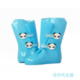 日韩国男女儿童雨鞋套雨靴 时尚卡通加厚防滑水鞋 中筒宝宝鞋套