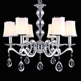 现代欧式锌合金吊灯  客厅餐厅卧室简约时尚白玉奢华水晶灯