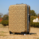 豹纹拉杆箱行李箱新秀丽旅行箱铝框登机箱万向轮外交官20寸24寸28