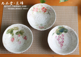外贸出口釉下彩陶瓷餐具日式6.5寸汤碗面碗浅碗汤盘雪花釉原单