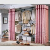 GHS韩式家具简易组装时尚布衣柜包邮网框组装顶天立地LB4503窗帘