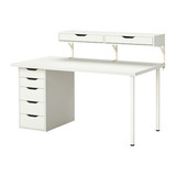 宜家代购 IKEA 利蒙 / 埃克比多尔 桌子组合件 电脑桌 书桌 白色