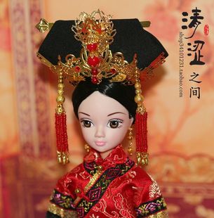 【清涩娃饰】头饰首饰芭比娃娃可儿ob27古装甄传熹妃旗头电视刷喑警图片