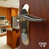 德国KABO卡博室内房间门锁具把执手卧室防盗轴承三件套装金间黑K7