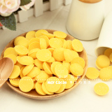 黄色柠檬味进口DIY手工巧克力币情人节礼品烘焙原料朱古力块融化