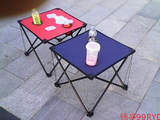 厂家包邮便携式小号折叠桌简易双孔帆布桌野餐户外烧烤桌凳摆摊桌