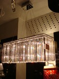 高档奢华后现代长方形吧台k9水晶吊灯新古典餐吊灯样板房工程吊灯