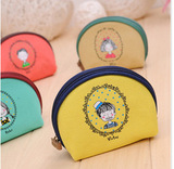 小清新童年系韩版帆布零钱包 卡通化妆包 多功能收纳包创意礼品