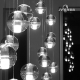北欧简约现代水晶球吊灯创意客厅卧室餐厅吧台楼梯过道流星雨吊灯