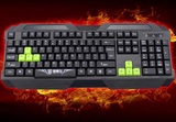 德意龙正品行货有线游戏键盘DOTA魔兽CF黑色台式电脑网吧键盘批发