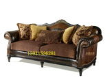 圣美世家 外贸家具 668系列 皮布沙发 美国一线品牌 真皮羽绒沙发