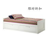 简约宜家百灵坐卧两用儿童床多功能推拉实木收纳沙发床厂家直销