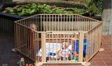 出口欧洲纯实木榉木儿童游戏围栏/婴儿安全围栏/学步围栏护栏6片