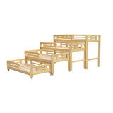 特价幼儿园专用推拉床组合午休床原木四层床幼儿儿童床厂家直销