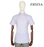 正品代购ziozia专柜  男士格子衬衫短袖  AR2W121特价  衬衣