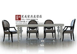法式美式实木椅 客厅餐椅 椭圆形书桌椅 咖啡椅 谈判椅