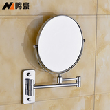 圆形欧式镜子台式双面放大浴室壁挂不锈钢美容风格必备实用化妆镜