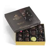美国进口 GODIVA歌帝梵高迪瓦 什锦花式纯黑巧克力16粒礼盒送礼物