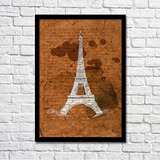 埃菲尔铁塔 巴黎抽象艺术欧式经典装饰画有框画壁画挂画客厅