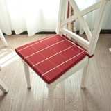 北欧宜家格子椅垫深红餐桌椅垫沙发椅子坐垫定做订制海绵垫可拆
