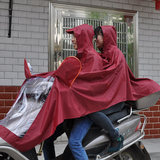 电动车雨衣加大加宽加厚大帽檐成人双人电瓶车摩托车雨披厂家批发