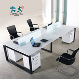 上海办公家具办公桌简约现代屏风组合四人工作位员工桌电脑桌