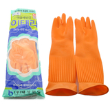 橡胶手套韩国进口天然乳胶皮洗碗刷碗洗衣家务手套耐用加厚加长型