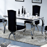 特价包邮大理石餐桌椅组合套装 简约现代餐桌长方形饭桌餐台欧式