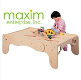 包邮 美国MAXIM 多功能儿童游戏桌 木制轨道桌 学习桌 画画桌