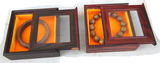 全老挝红酸枝饰品盒红木透明首饰盒玉器盒手镯盒手链盒玻璃抽盒