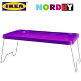 广州瑞典宜家代购诺比床上电脑桌床用餐架懒人可折叠紫蓝绿有货