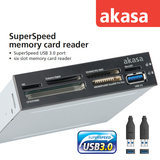 akasa高速内置读卡器usb3.0多合一软驱包邮MMC卡13及以上合1