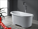 小泡缸/亚克力单人浴缸/ 外层玻璃钢独立浴缸 白色/8507