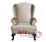 特价白色红色 欧式 法式 现代 简约休闲客厅单人布艺沙发椅老虎椅