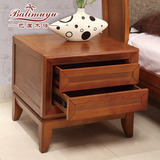 巴厘木语 实木床头柜 东南亚风格家具整装木质水曲柳床边柜储物柜
