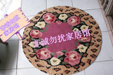 精品欧式花朵立体剪花门垫圆形地毯地垫电脑椅垫防滑地垫