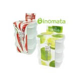 日本进口 INOMATA 厨房 冰箱 迷你食物水果 密封保鲜收纳盒 3个装