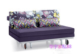 简约现代宜家多功能折叠推拉布艺沙发床1米1.2米1.5米1.8米沙发床