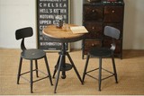 美式风格高脚凳桌子咖啡厅茶餐厅酒吧专用桌椅铁艺吧台吧台桌椅