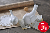 【特价】陶瓷白鸽子摆件/现代简约小鸟工艺品/家居样板房软装饰品