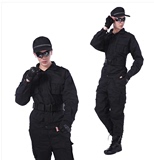 保安作训服装 黑色工作服 军迷彩服套装备男作战长袖工装户外真人