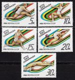 团购价3.5元苏联1988奥运会篮球游泳体操田径5全新外国邮票批发