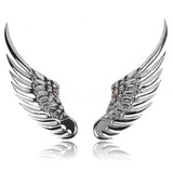 包邮汽车金属贴 立体金银色老鹰翅膀 天使之翼 个性车贴3D立体贴